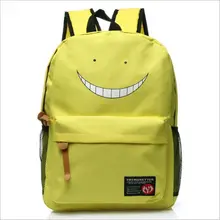 Japan Anime Assassination Classroom Korosensei Emoji Canvas Printing Backpack School Bags for Teenagers