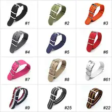 18, 20, 22 мм, армейский спортивный тканевый нейлоновый ремешок для часов Nato, черный, синий, с пряжкой, водонепроницаемый ремешок для часов, для мужчин и женщин, Ремешки для наручных часов