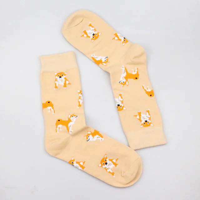 Animal Men Women Unisex Socks Pug Sausage Dog Short Socks Shiba Inu Socks Loafer Beagle Modeager Silky Teckel Crew Buldog socks shiba socks beige