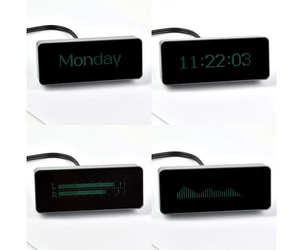 VFD Индикатор музыкального спектра звуковых частот для усилителя VU Meter прецизионная Плата усилителя часов с алюминиевым корпусом