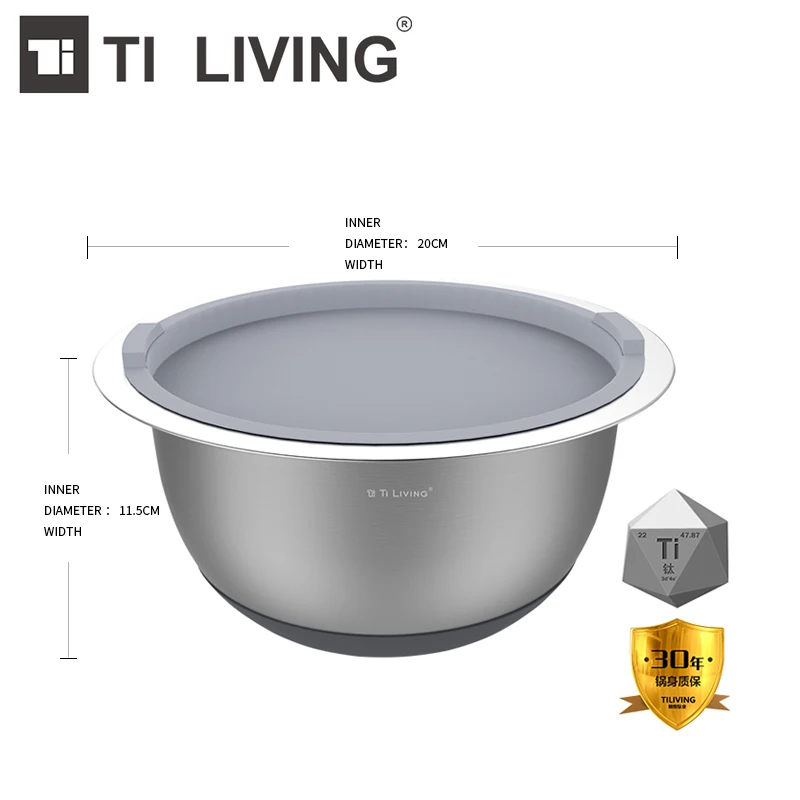 

Pure Titanium Medium Size Salad Bowl for kitchen Salad Dish Salad Pot Veggie Salad Dish Vegetable Salad bowl Fruit Salad Dish