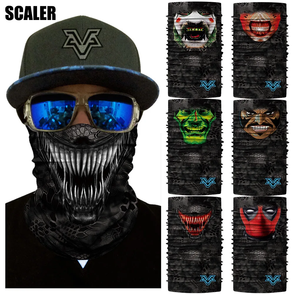 3D Venom Bandanas Neck Gaiter Cycling Deadpool Balaclava Buff Headband Outdoor Sports Face Mask Windproof Bandana Headwears | Спорт и