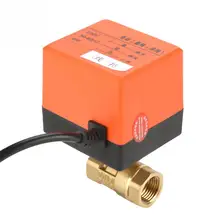 1 предмет моторизованный клапан латунный шаровой клапан 2-ходовой клапан 3-х проводное 1 точка-точка Управление G1/2 DN15 AC220V valvula solenoide