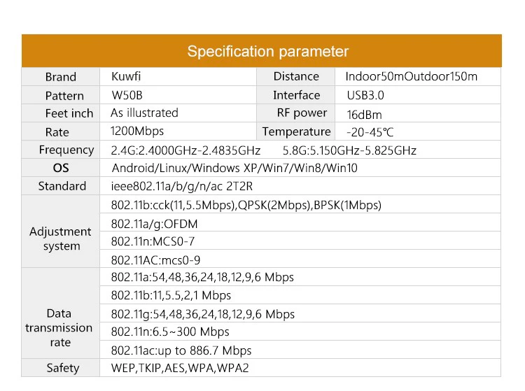 11ac 1200 Мбит/с USB3.0 Беспроводной Адаптер 2.4 г/5.8 Г двухдиапазонный usb-адаптер Wi-Fi приемник 2T2R Телевизионные антенны AP Беспроводной сети карта