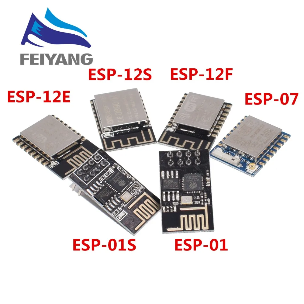 100 шт. ESP8266 ESP-01 ESP-01S ESP-07 ESP-12 ESP-12E ESP-12F серийный WI-FI беспроводной модульный беспроводной приемник