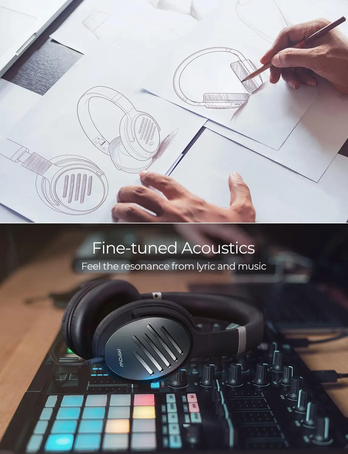  Mpow H16 Upgraded Active Noise Cancelling Headphones Fast Charging 30H Playing Time Wireless/Wired 