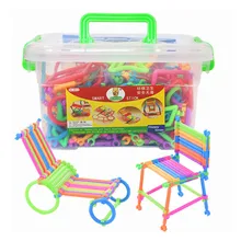 500 шт сборные строительные блоки DIY Smart Stick Пластиковые блоки воображение творческие развивающие Обучающие игрушки Детский подарок