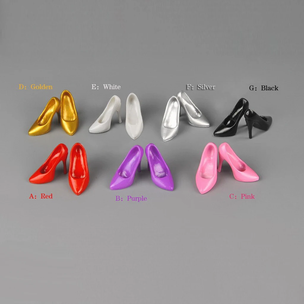 Hot Sale Kumik TTL  ZCWO Girl Plastic 1/6 Scale High Heeled Toy Shoes For 12