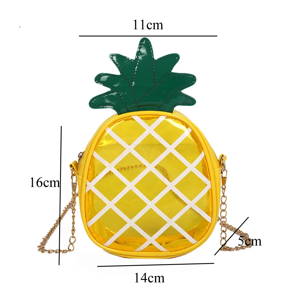 Милая женская сумка на плечо для девочек, сумочка в форме ананаса, дорожные сумки через плечо, карман для телефона