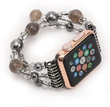 

Luxury Agate Women's watch band strap for apple watch 38mm Ladies wrist bracelet watchband With Adapter for iwatch 1/2