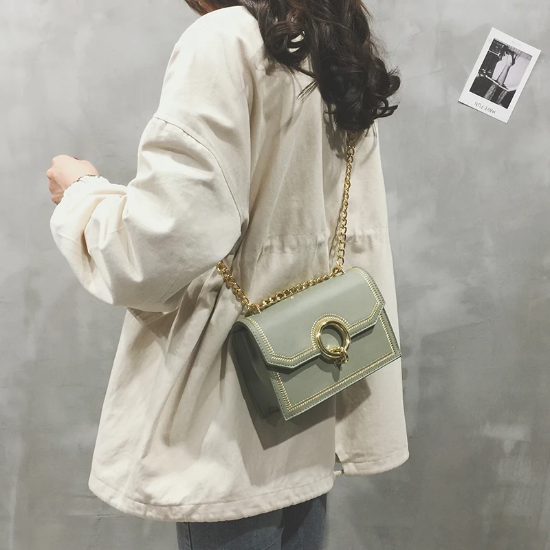 Matcha green PU Leather chain design Crossbody Bags Women Small Chain Handbag small bags Hand Bag Ladies Designer Evening Bags Matcha green PU Leather chain design Crossbody Bags Women Small Chain Handbag small bags Hand Bag Ladies Designer Evening Bags