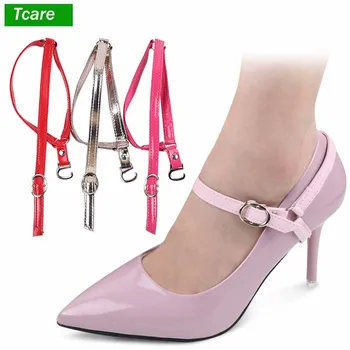 

1Pair Foot Care Women's Shoe Straps Detachable PU Leather Shoe Straps,High Heels Anti-loose Shoelace Band high heeles Shoelace