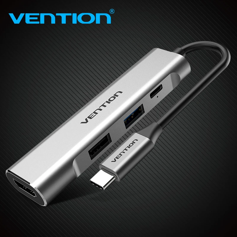 

Vention USB C HUB Type-C HDMI Converter Type C HUB To USB 3.0/2.0 Thunderbolt 3 Adapter USB-C HUB for MacBook Samsung Huawei P20