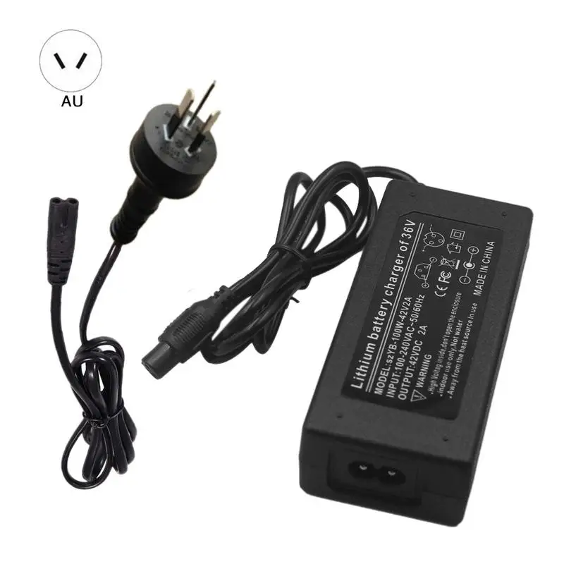 AU Plug 42 в 2A адаптер питания Электрический скутер два колеса баланс автомобиля адаптер для 36 В литиевая батарея безопасное зарядное устройство скутер запчасти аксессуар - Цвет: AU Plug