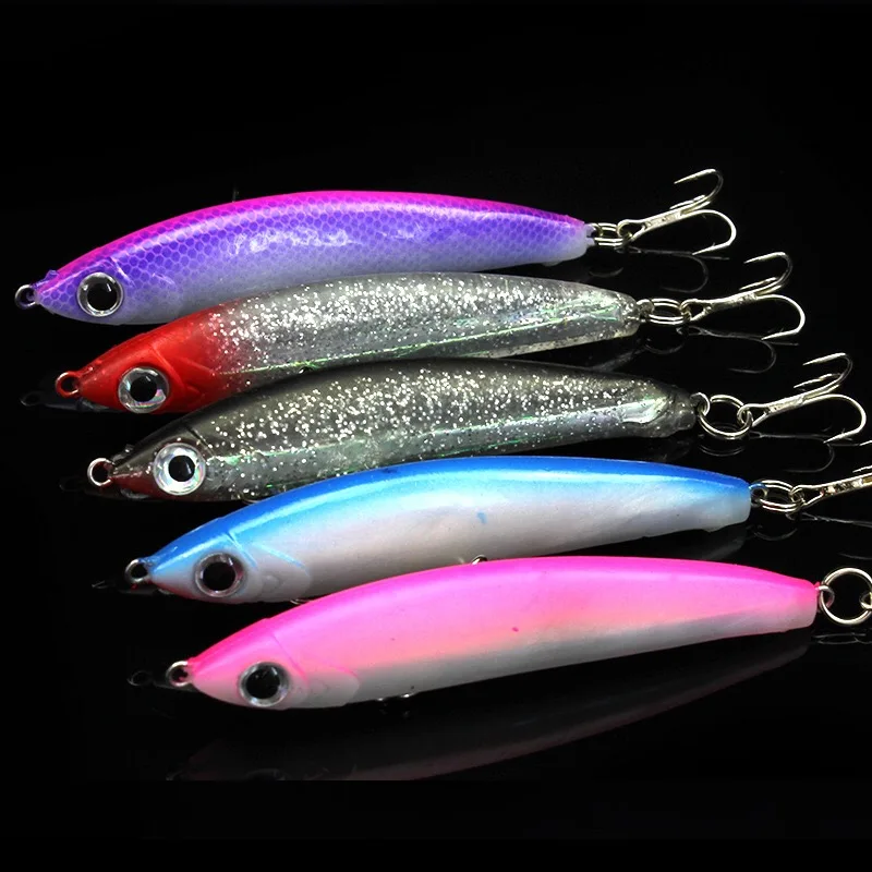 

KMRESA 1Pcs Silicone Wobblers Fishing Lure 8.5cm 14g Artificial Soft Minnow Bait bait tackle Hooks Reflective Crankbait Bait