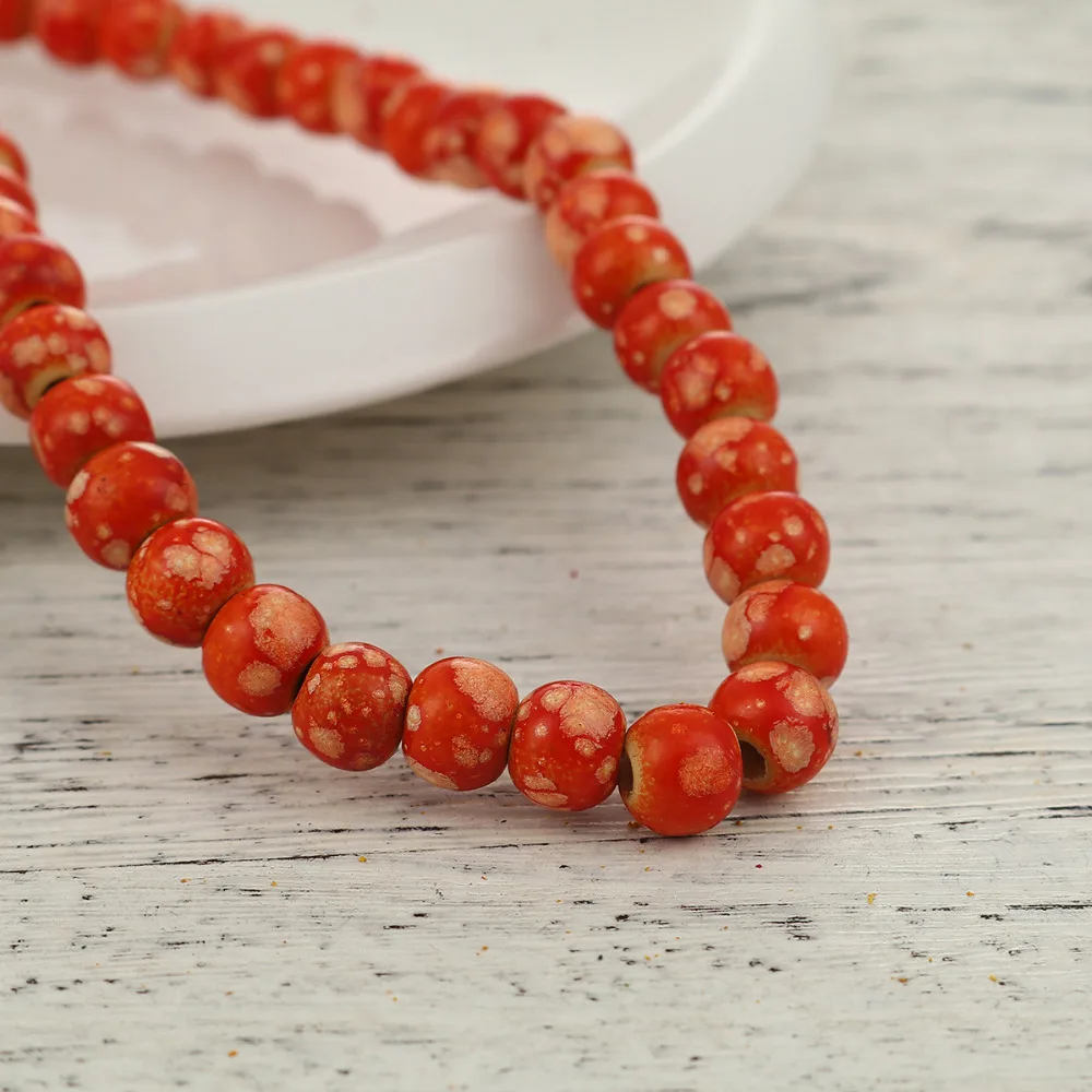 

Doreen Box Wood Spacer Beads Round Orange-red Spot About 10mm( 3/8") Dia. - 9mm( 3/8") Dia, 1 Strand (Approx 62 PCs/Strand)