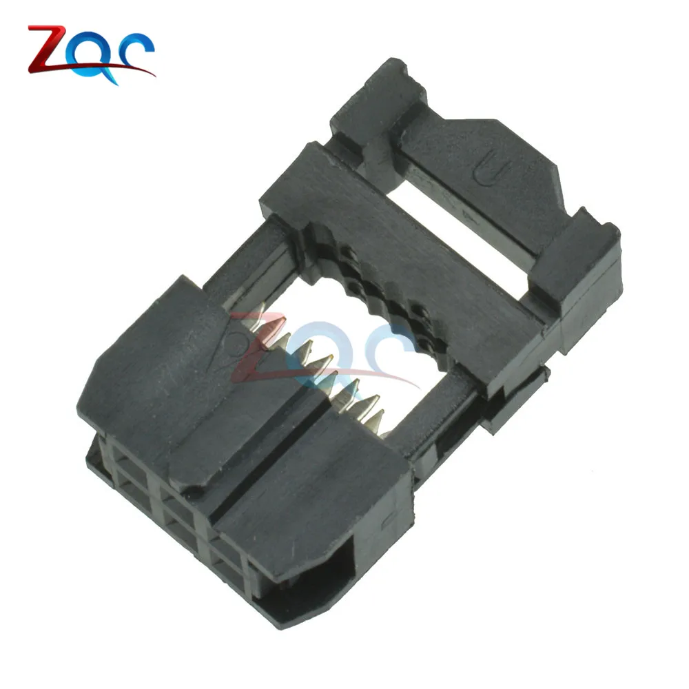 

10PCS FC-6P 2x3Pin Dual Row Pitch 2.54mm IDC Socket Connector Female Header 6-pin cable socket