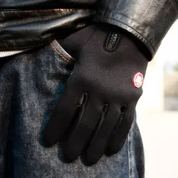 Для мужчин женщин Ветрозащитный Полный Палец кожа флис термальность защитные перчатки Спорт на открытом воздухе Рабочая пеший туриз