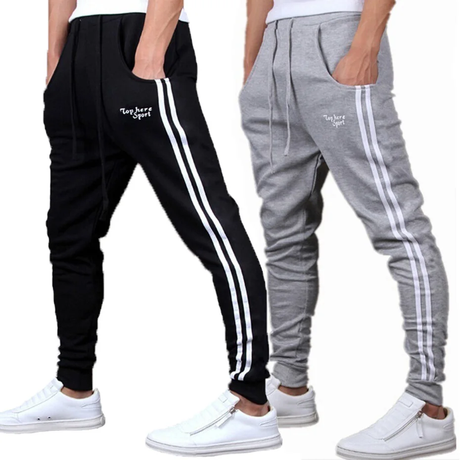 

ZOGAA Plus Size Mens Joggers Pants Striped Slim Fitted Pants Spring Summer Mens Fashion Skinny Sweatpants Gyms Fitness Trousers