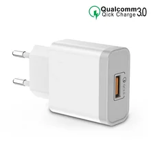 18 Вт Быстрая зарядка 3,0 Быстрая зарядка для мобильных телефонов евро вилка настенное USB зарядное устройство для IPhone samsung apple зарядное устройство