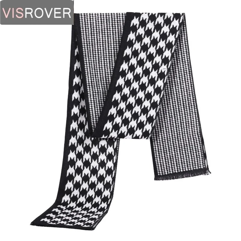 Visrover зимний шарф для мужчин 3 цвета повседневные деловые шарфы шерстяной
