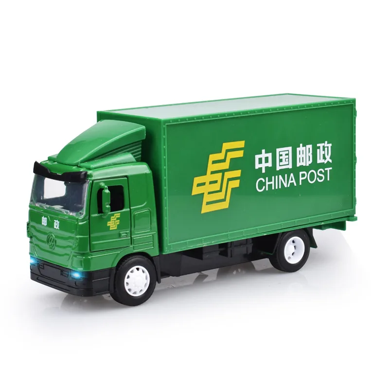 

Simulated Express Logistics Vehicle Model Alloy Transport Freight Vehicle Model Kid's Acousto-optic Toy Vehicle Return Boy Toy