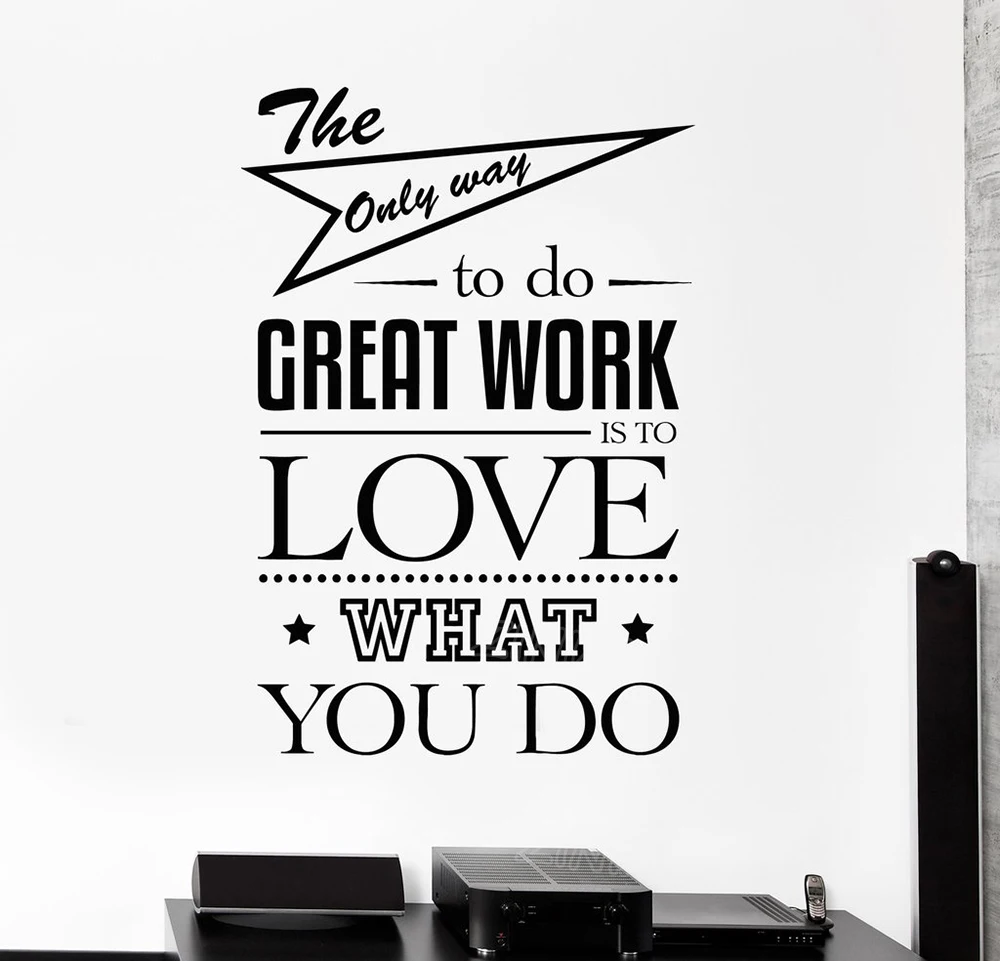 Наклейка на стену с надписью Love What You Do Decall для офиса | Дом и сад