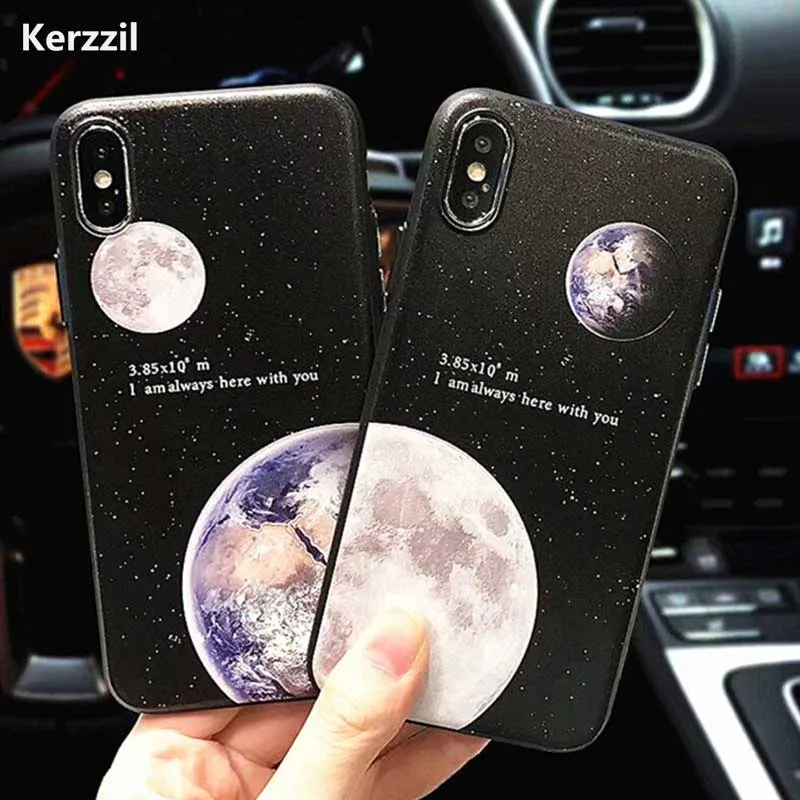 Kerzzil рельефный Космический Чехол для Телефона iPhone X чехол iphone 6S 6 7 8 Plus с мультяшной