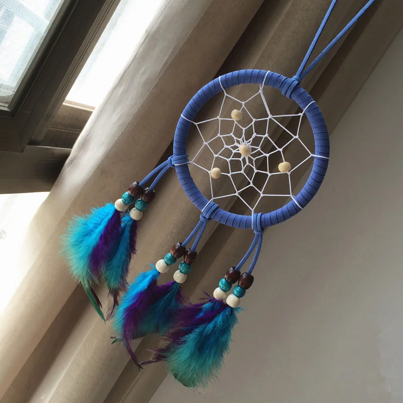 Handmade Feather Weave Dream Catcher Wind Chimes Indian Pendant Dreamcatcher Child Room Decor Bed Hanging Decoration Handmade Feather Weave Dream Catcher Wind Chimes Indian Pendant Dreamcatcher Child Room Decor Bed Hanging Decoration