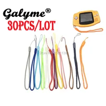 30 шт./партия, новая распродажа, многоцветная, радужная плетеная, шнурок на запястье для GameboyGB Advance SP, ремешок на руку, консоль для мальчиков