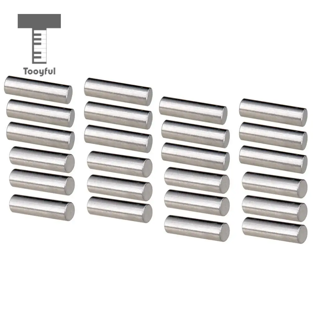Tooyful 24pcs Alnico 5 Humbucker Pickup Polepiece Pickup Magnet Slug Rods for Electric Guitar Parts 15mm+18mm