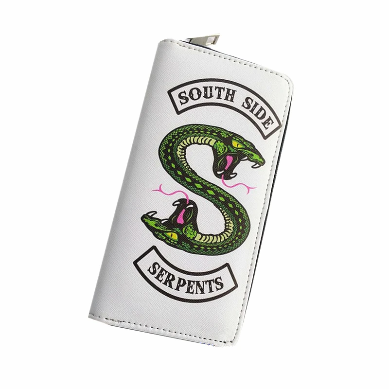 

New American TV Riverdale Wallet South Side Serpents Zipper Around Wallets Men Women Money Bag Pocket Women Card Holder