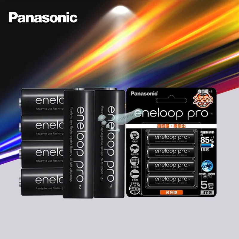 

Panasonic Eneloop Original Battery Pro AA 2550mAh 1.2V NI-MH Camera Flashlight Toy Pre-Charged Rechargeable Batteries