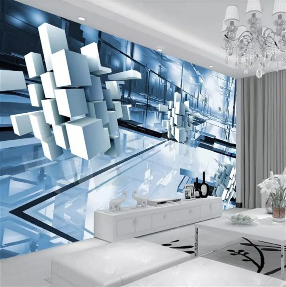 

Custom Photo 3d Wallpaper Modern Minimalist Technology Sense Stereoscopic Graphics TV Background Wall Decoration Mural Wallpaper