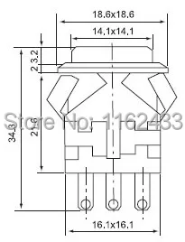 KD2-24 push button drawing