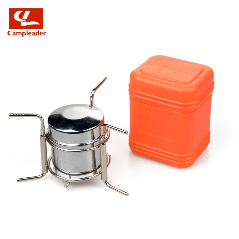 

Campleader Stainless Steel Portable Mini Ultra-light Spirit Burners Alcohol Stove Outdoor Camping Stove Furnace with Stand CL015