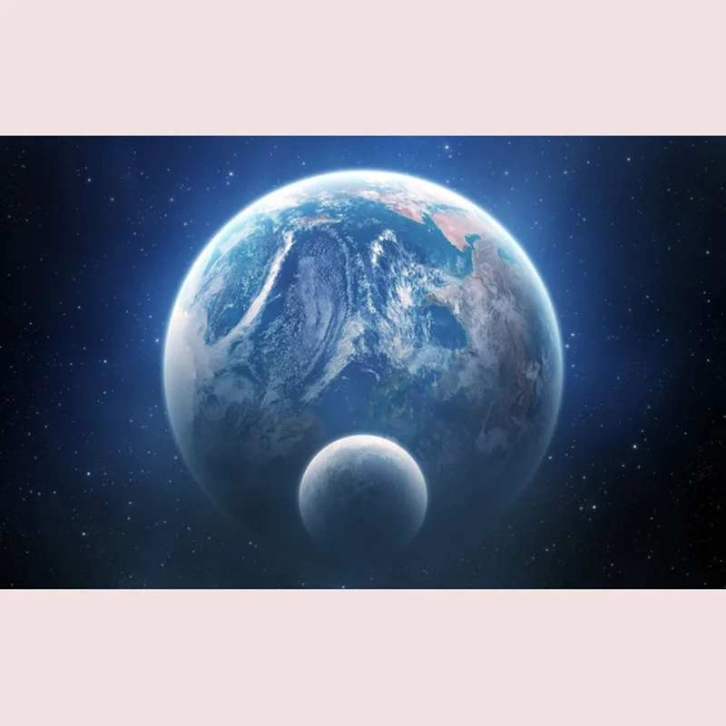 moon earth universe diamond painting Embroidered Diamond embroideryScience fiction interstellar series round YKW-90 | Дом и сад