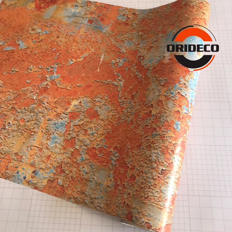 orange rust camo vinyl wrapping 1