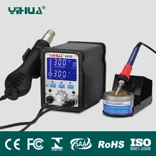 110V/220V 2 In 1 Yihua Soldering Station 995d Hot Air Gun Soldering Iron Motherboard Desoldering Welding Repair
