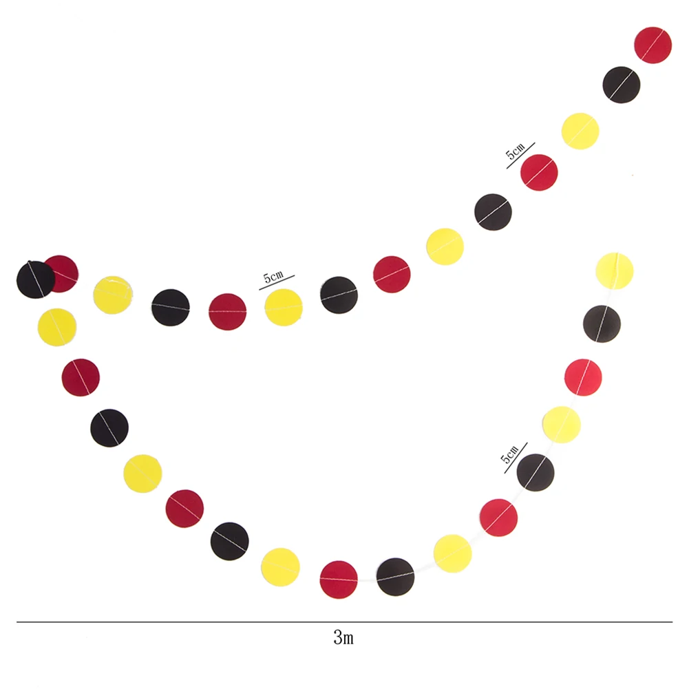 3 м черная, красная, белая круглая гирлянда, висячий декор в горошек для свадебных мероприятий, вечеринок, дней рождения, детского душа, декор комнаты