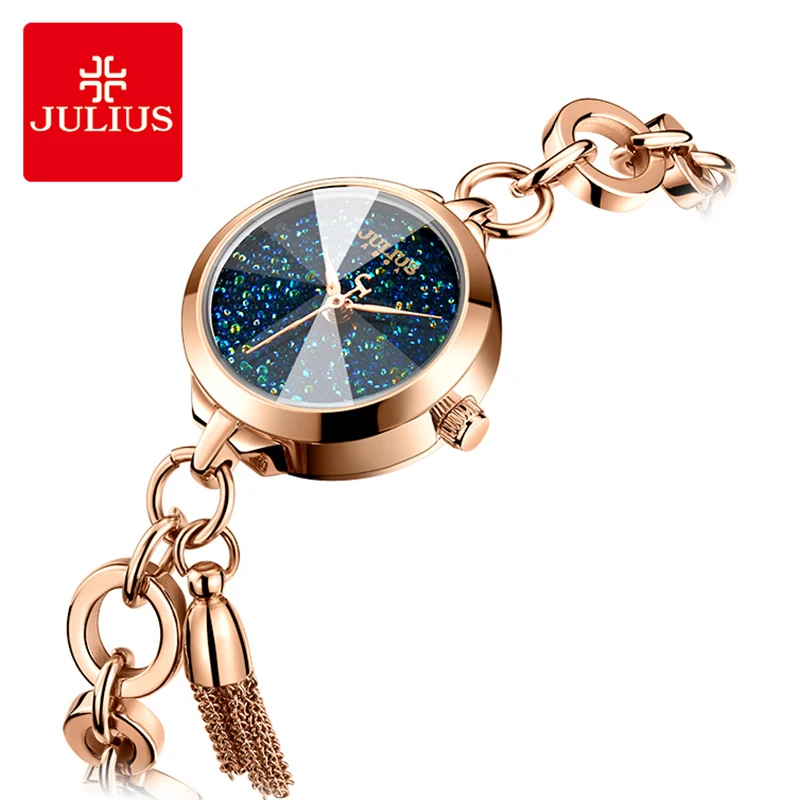 Женские кварцевые часы Julius Dream браслет со звездным небом и кисточками под платье