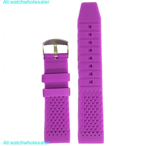 22mm Fresh Violet Silicon Jelly Rubber Unisex Watch Band Straps WB1051S22JB