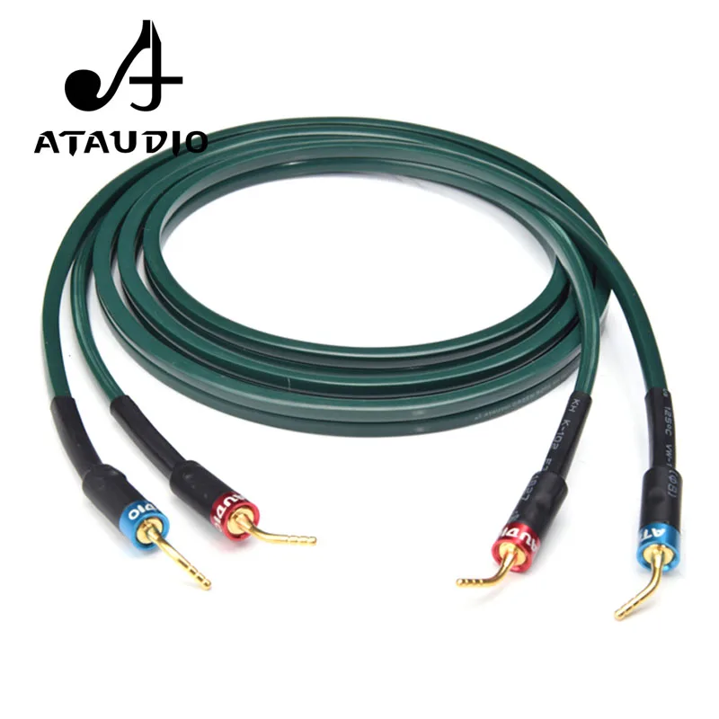 Ataudio Cabo Alto-falante Hifi de Peça Única com Plugue Banana Banhado a Ouro Cobre Puro Amplificador Cabos com Viva-voz - Image 3