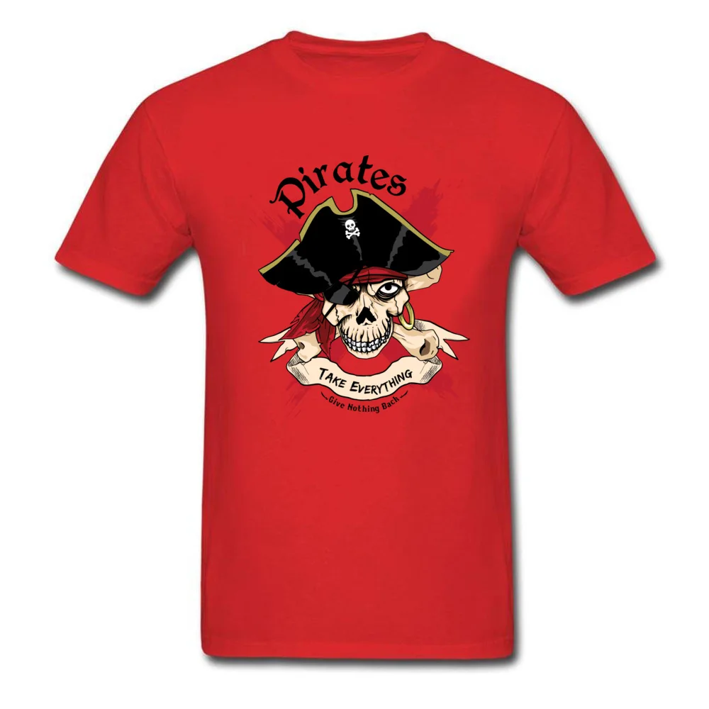 Family PIRATE Normal Short Sleeve T Shirt Lovers Day O-Neck Cotton Fabric Tops T Shirt for Boys T Shirt Casual PIRATE red