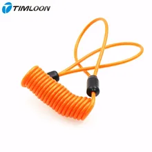 Motorcycle Scooter Security Orange Disc Lock Reminder Cable (1.55 meter)