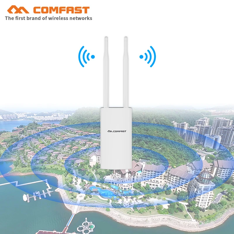 COMFAST High Power Outdoor Wireless Router CPE 500mW 300Mbps Outdoor AP Dual 5dBi Antenna WIFI Extending Network Bridge CF-EW71