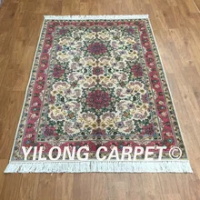 Yilong 4'x6' стиль персидское шерстяное машинное кружево Шелковый ковер Прочный красочный персидский дизайн шерстяной ковер(YL228S4x6