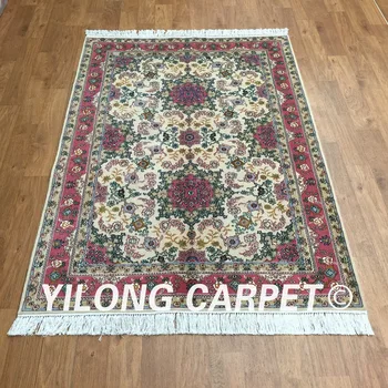 

Yilong 4'x6' new style persian oriental wool silk rug durable colorful persian design wool carpet (YL228S4x6)