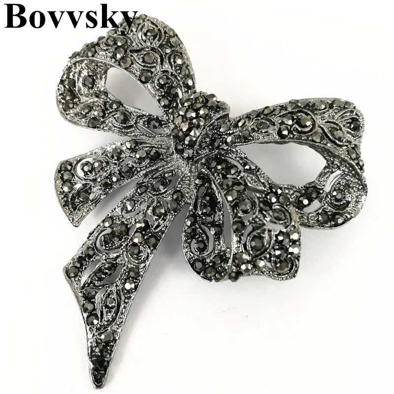 Buy Bovvsky retro Rhinestone Bow Brooches for Women