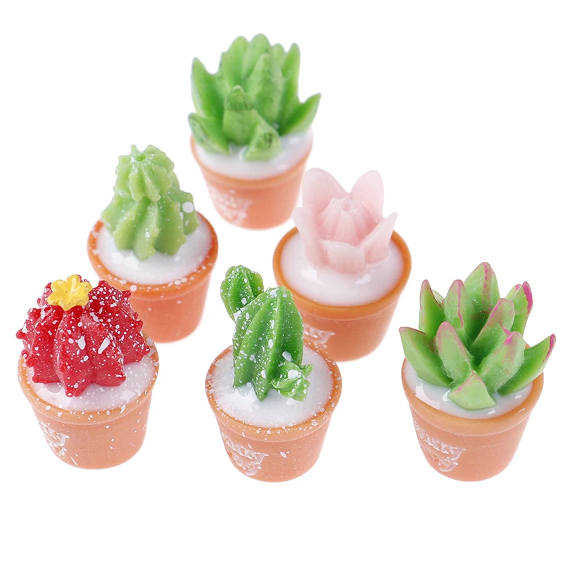 

5Pcs/Lot Cactus Potted Plant Polymer Slime Charms Lizun Modeling Clay DIY Accesories Box Toy For Children Slime Supplies Filler